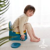 Kinderpotje - Leertoilet met rugleuning - Babytoilet - Baby- en kindertoilet - Comfortabel, antislip, spatwaterdicht en geurbestendig - Eenvoudig legen met uitneembare pot, blauw