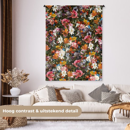 Tapisserie - Tapisserie - Fleurs - Papillon - Design - Art - Abstrait - Peinture - Maîtres anciens - 120x160 cm - Tapisserie