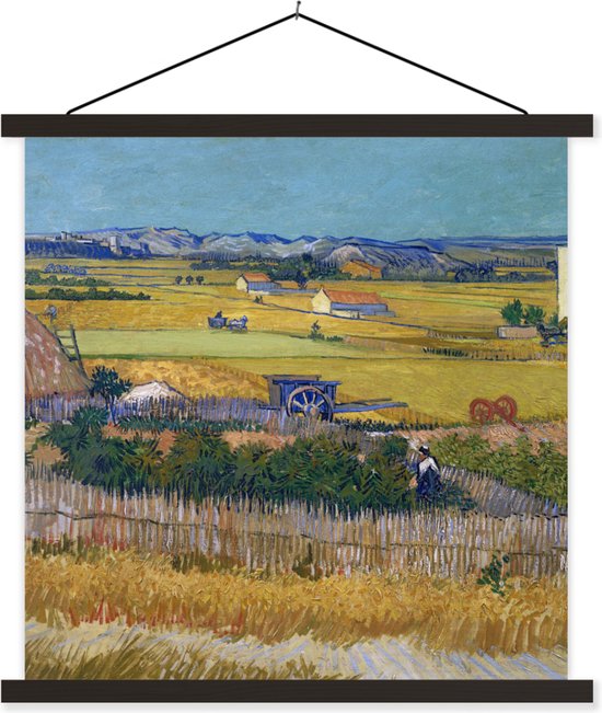 Affiche scolaire - La récolte - Vincent van Gogh - 60x60 cm - Lattes noires