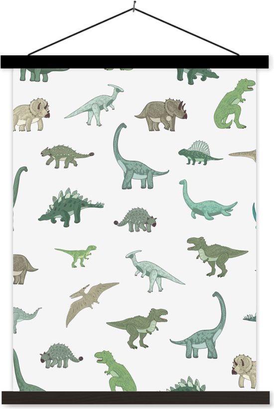 Dinosaurus Poster voor een stoere kinderkamer - handgetekend