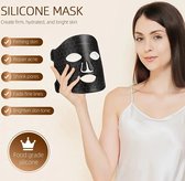 7 Kleuren Led Gezicht Siliconen Masker Flexibele Gezichtsverzorging Led Masker Fotonlichttherapie Anti-Acne Huidverzorging Draadloos Gebruik 1200ma