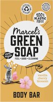 6x Marcel's Green Soap Showerbar Vanilla & Cherry Blossom 150 gr