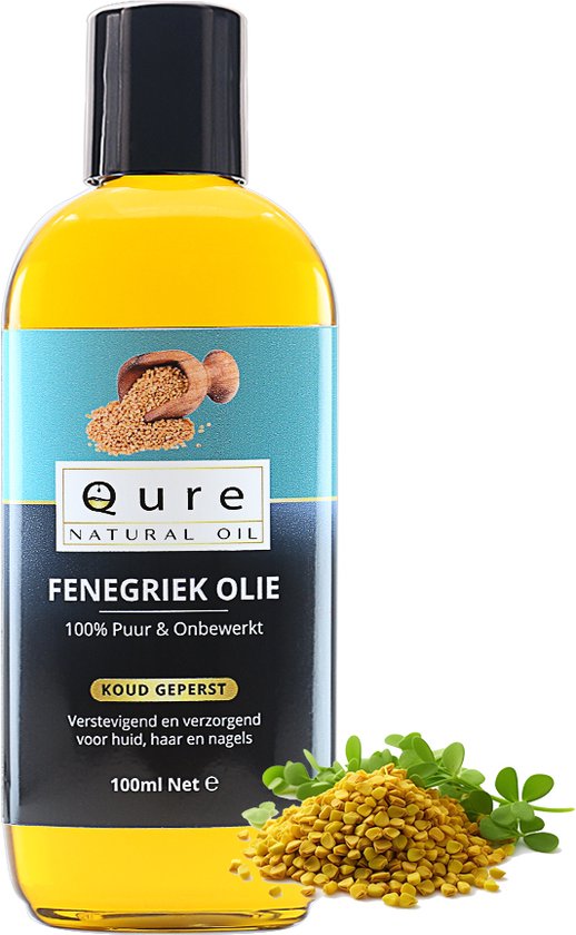 Fenegriek Olie 100ml | 100% Puur & Onbewerkt | Fenugreek Oil| Food-Grade Kwaliteit Fenegriek olie voor een Stralende Huid en Glanzend Haar