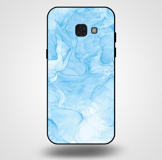 Smartphonica Telefoonhoesje voor Samsung Galaxy A5 2017 met marmer opdruk - TPU backcover case marble design - Lichtblauw / Back Cover geschikt voor Samsung Galaxy A5 2017