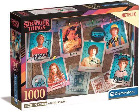 Clementoni - Puzzel - 1000 Stukjes - Stranger Things - Puzzel Voor Volwassenen