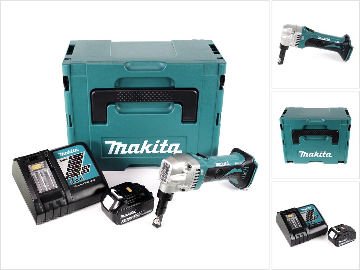 Makita DJN 161 RF1J 18V accu knabbelschaar + 1x accu 3.0Ah + snellader + Makpac