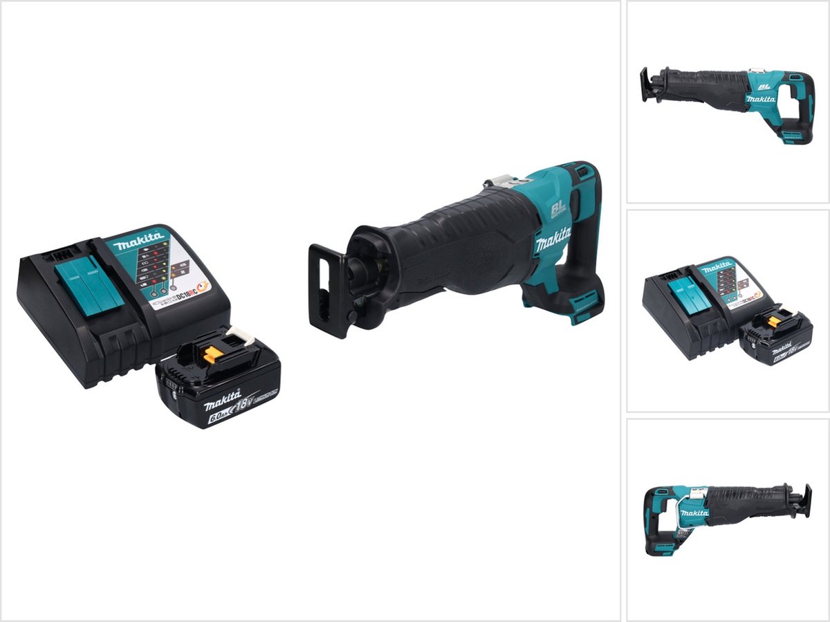 Makita DJR 187 RG1 Accu Reciprozaag 18 V Brushless + 1x accu 6.0 Ah + lader