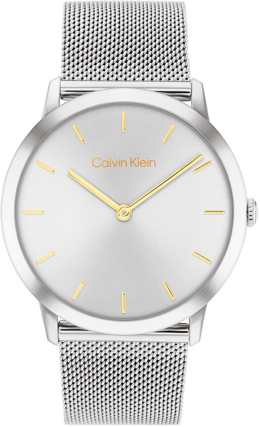 Calvin Klein CK25300001 EXCEPTIONAL Dames Horloge - Mineraalglas - Staal - Zilverkleurig - 37 mm breed - Quartz - Druksluiting - 3 ATM (spatwater)