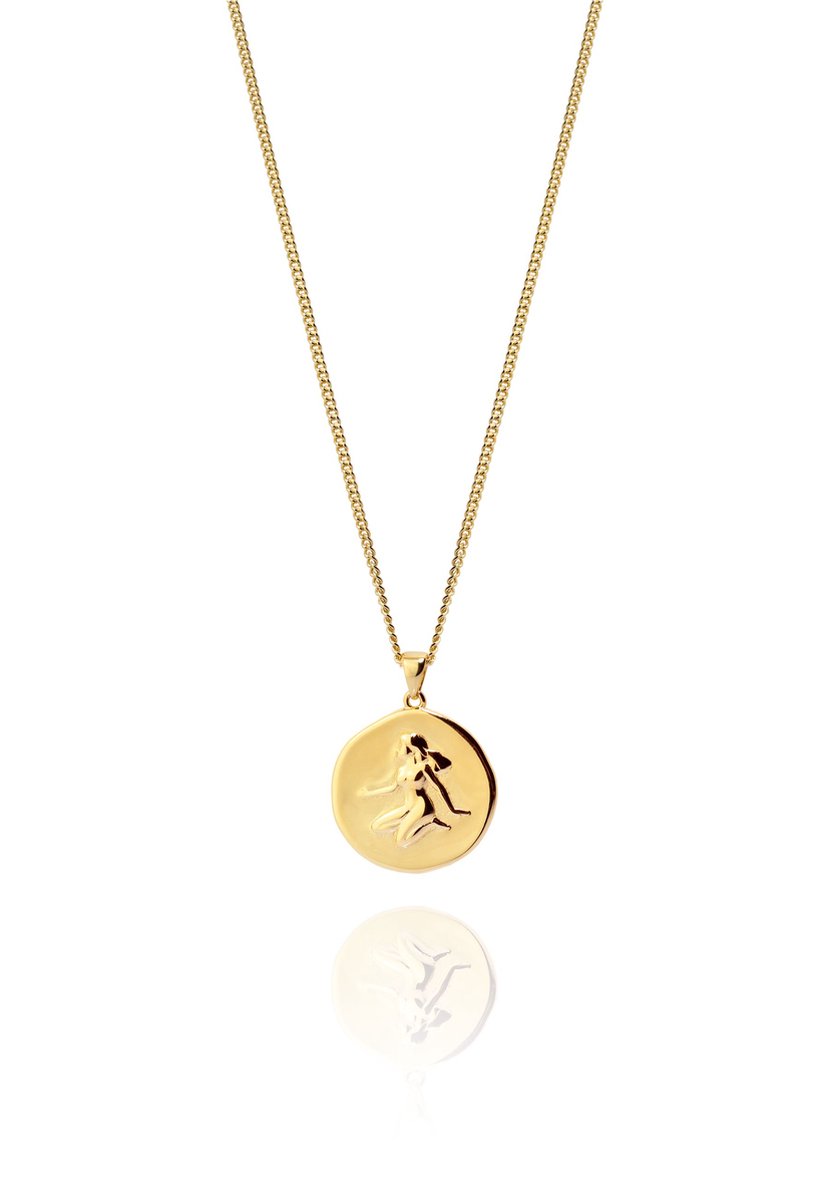 MAAGD ZODIAC ketting sterling zilver GOUD.