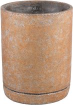 PTMD Pot de Fleurs Vik - 20x20x25 cm - Ciment - Marron