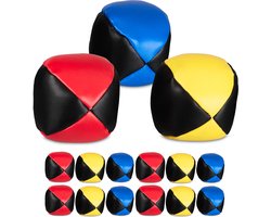jongleerballen - set van 15 - Ø 6,5 cm - PU - zand - beginners - professioneel