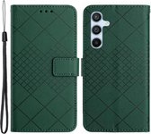 Coverup Rhombus Book Case - Geschikt voor Samsung Galaxy A25 Hoesje - Groen