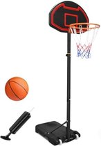 Basketbalpaal voor Buiten - Basketbalring met Standaard - Basketbalpaal voor Kinderen - Basketbalpaal Verstelbaar - 156 cm tot 208cm