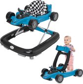 ib style® Loopstoel Babywalker - Baby Loopwagen - Looptrainer - 2-in-1 Racer - Hoogte verstelbaar - Met Geluidseffecten - Little Speedster - Blauw