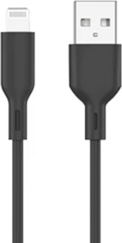 Oplaadkabel geschikt voor iPhone 14, 13, 12, 11, XR, XS, 8, 7, 6, Mini, Pro Max - USB naar Lightning - Zwart - 1M