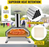 Pizza Oven - Professionele Pizza Oven - Buitenkeuken - Pizza Gourmet - Barbecue - RVS - Tot 600°C - met Draagtas