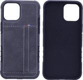 Backcover hoesje Geschikt voor: Apple iPhone 12 / 12 Pro hoesje - Case - 2 Ruimte voor pasjes - Grijs