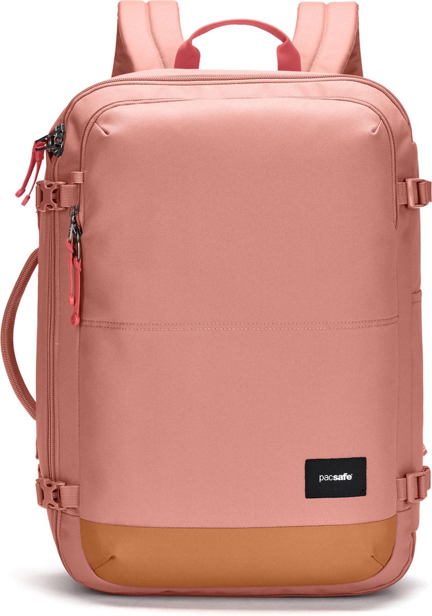 Pacsafe GO Carry-on Rugzak - 34L - RFID - Anti-diefstal - Waterafstotend - Handbagage - Gerecycled - Roze