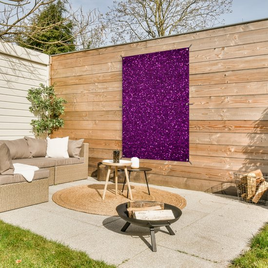 Affiche de jardin - Toile de jardin - Posters de jardin extérieur - Violet - Rose - Motifs - Abstrait - 80x120 cm - Jardin