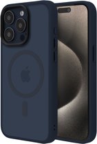 Musthavz Hoesje Geschikt voor iPhone 15 Pro Max Hoesje Siliconen - Musthavz Backcover met MagSafe - Titanium blue