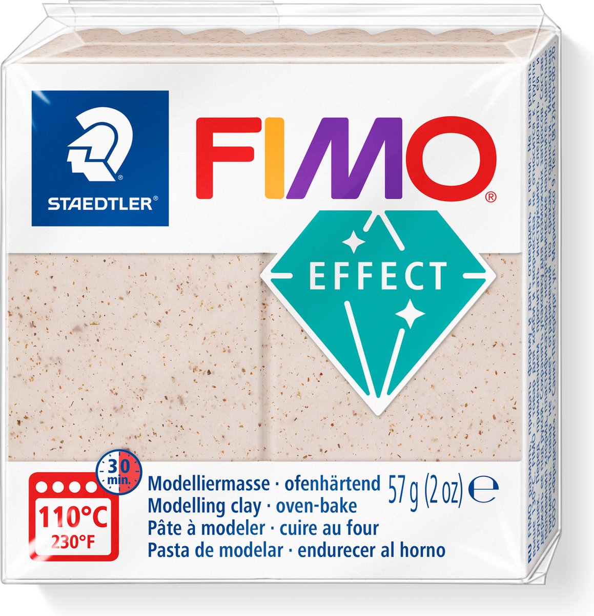Fimo effect ovenhardende boetseerklei standaard blokje 57 g botanical rose hip