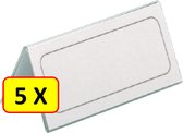 5 x Tafelnaambord Durable 8052 - 61x210mm (groot) - transparant