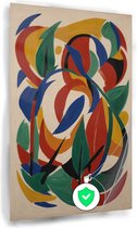 Levendig poster - Abstract wanddecoratie - Muurdecoratie modern - Poster vintage - Slaapkamer posters - Muurdecoratie slaapkamer - 80 x 120 cm