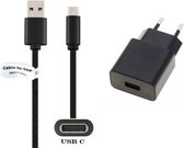 OneOne Snellader+ 1,8m USB C kabel (3.0). 15W Fast Charger lader. Oplader adapter past op o.a. Samsung Galaxy S8+, S9, S9 plus +, Xcover 4s / 5 / 6 Pro, Xcover Pro / Field Pro, A10e, A11, A12, A20, A20e, A20s, A21, A21s, A22, A30, A30s, A31