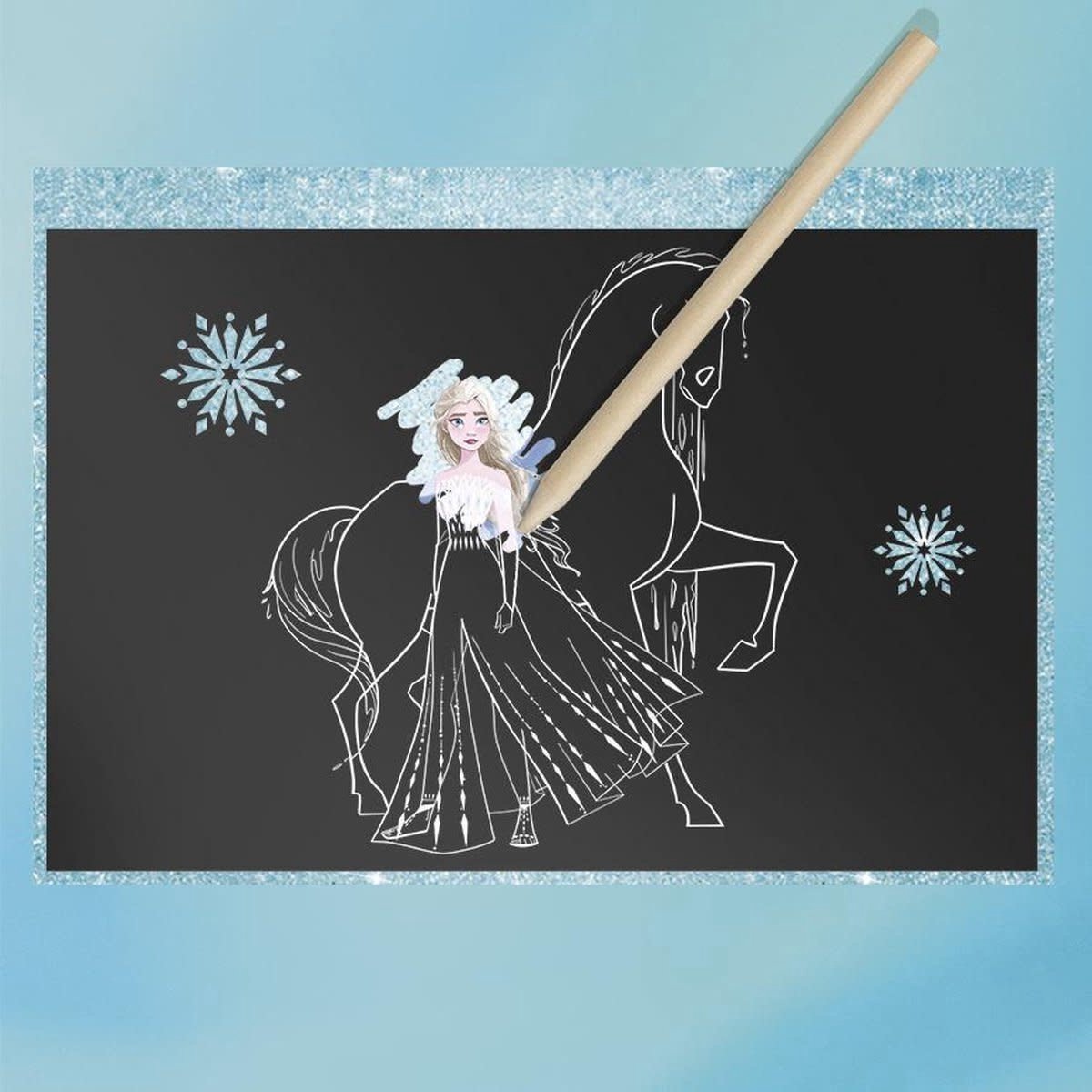 Disney Frozen Totum vakantieboek doeboek kraskaarten sticker en kleurboek speelgoed meisjes - knutselen scratch art met prinsessen Elsa en Anna A5 - 25 delig — afbeelding 9