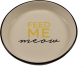 Eetkom keramiek - Feed Me Meow - voerbak Hond en kat - Zwart - 360 ml - 15 cm