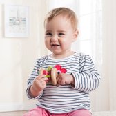 EverEarth Bloem Rammelaar - Houten baby speelgoed - Cognitieve ontwikkeling - Fijne motoriek - Kleurwaarneming