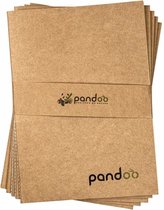 Pandoo Bamboe Notitieboek - A4 - Natuurlijk bruin - Herbruikbare kaft - Milieuvriendelijk papier - 100% Biologisch afbreekbaar verpakkingsmateriaal
