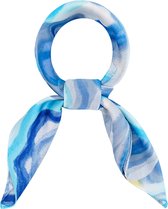 Sjaal strepige vrolijke print - blauw