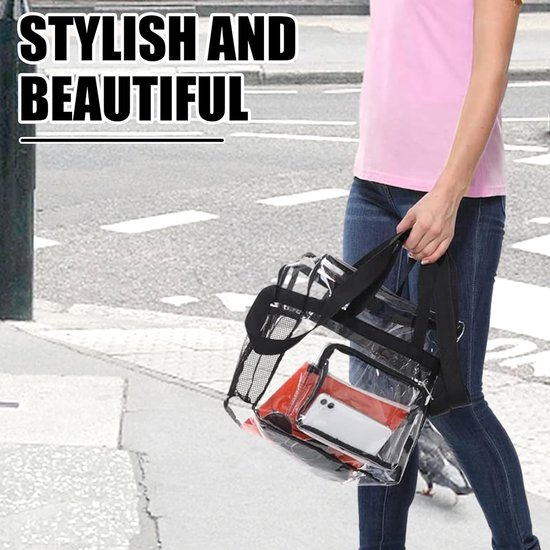 Housse De Rangement,Sac à Cosmétiques Transparent à La Mode Pour Femmes, Petit, Grand, PVC