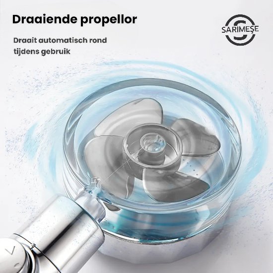 Douchekop Hoge Druk met Turbo Propeller Tegen Hard Water en