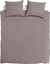 Luxe dekbedovertrek - Egyptisch percal katoen - 140x200/220 - taupe