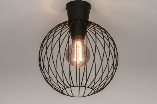 Lumidora Plafondlamp 73632 - Plafonniere - E27 - Zwart - Metaal - ⌀ 30 cm