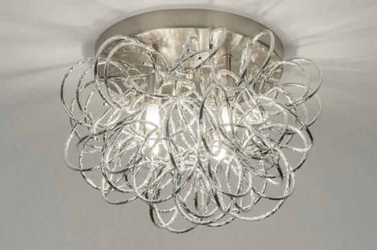Lumidora Plafondlamp 72500 - Plafonniere - KRULLIE - 4 Lichts - G9 - Aluminium - Metaal - ⌀ 36 cm