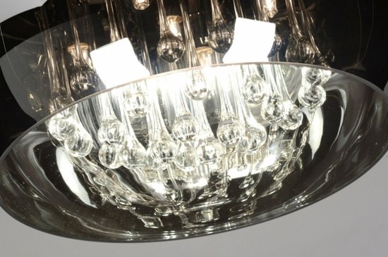 Lumidora Plafondlamp 71840 - Plafonniere - VICTORIA - 5 Lichts - G9 - Chroom - Glas - ⌀ 40 cm