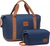 Sac de voyage Kono - Extensible jusqu'à 40 L - Avec pochette Smart pour valise - Imperméable et durable - Blauw