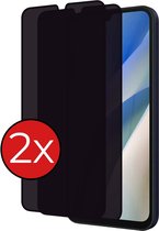 Screenprotector Geschikt voor Samsung A15 Screenprotector Privacy Glas Gehard Full Cover - Screenprotector Geschikt voor Samsung Galaxy A15 Screenprotector Privacy Tempered Glass - 2 PACK