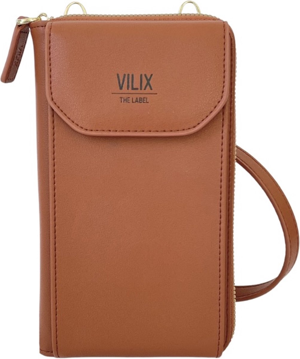 Vilix The Label - Nova tasje - portemonnee- & telefoontasje in één - vegan - compact - Bruin
