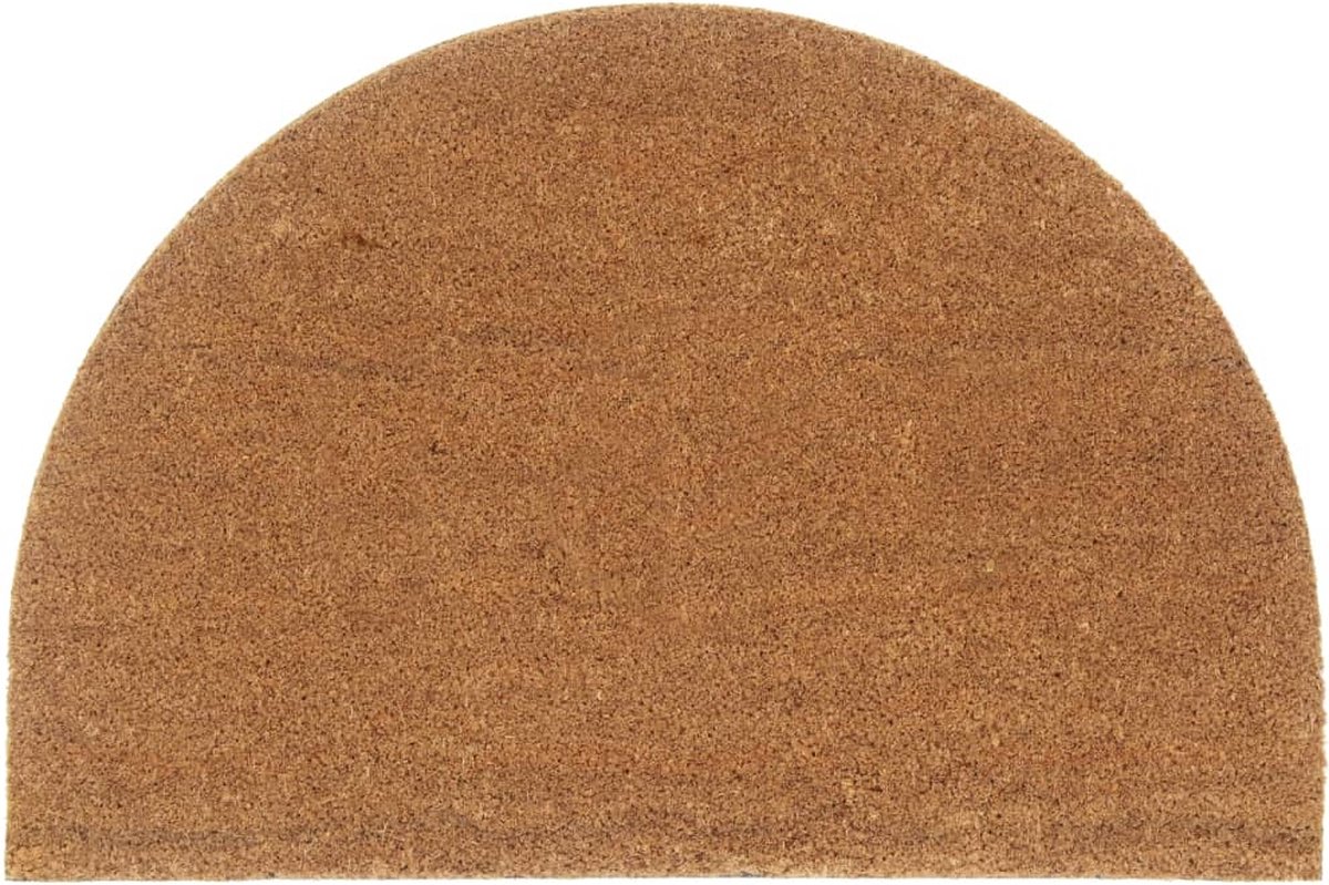 vidaXL - Deurmat - halfrond - 60x90 - cm - getufte - kokosvezel - naturel