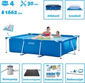 Intex Opzetzwembad - Rechthoekig - 220 x 150 x 60 cm - Blauw - Sterk materiaal - Inclusief Accessoires