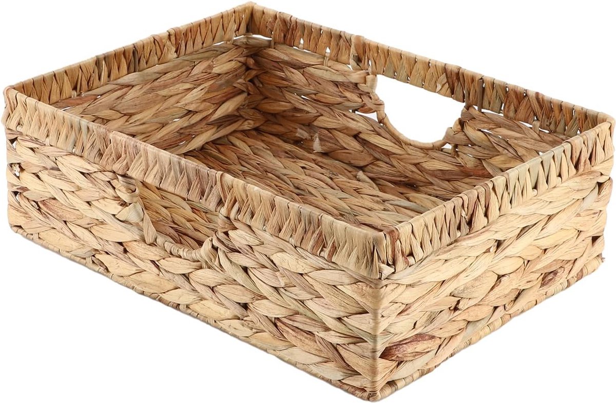 Wandgemonteerde organizer-mand, opbergmand van katoenen touw, handgeweven wand-organizer, keukenwand, opbergmand voor keuken, badkamer of woonkamer