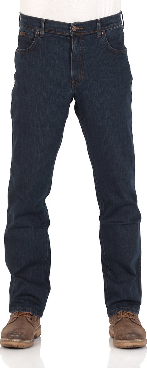 Wrangler Heren Jeans Broeken regular/straight Fit Blauw 32W / 34L Volwassenen