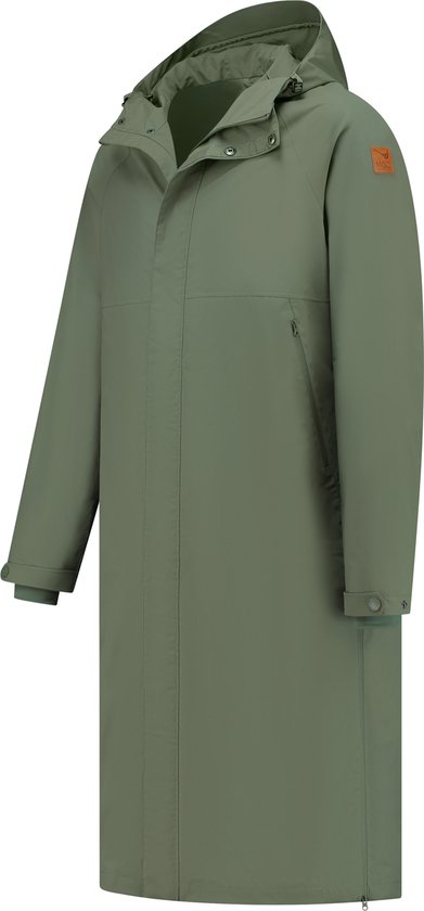 MGO Linc - Waterdichte lange herenjas - Regen jacket mannen - Groen - Maat 3XL