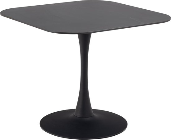 Eettafel Mare 90x90 cm met afgeronde hoeken - zwart
