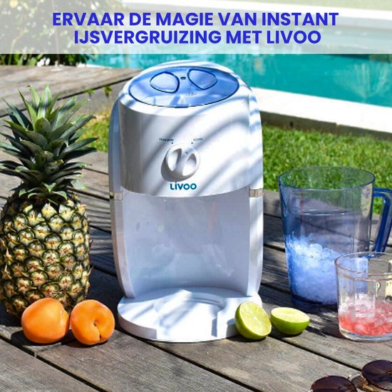 Livoo Ice Crusher - Slush Puppy Maker - Machine - Ijscrusher - Ijsmachine - Ice Breaker - Transparant - Inclusief Ijskan van Livoo — afbeelding 5