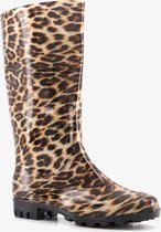 Dames regenlaarzen met luipaardprint - Bruin - 100% stof- en waterdicht - Maat 41